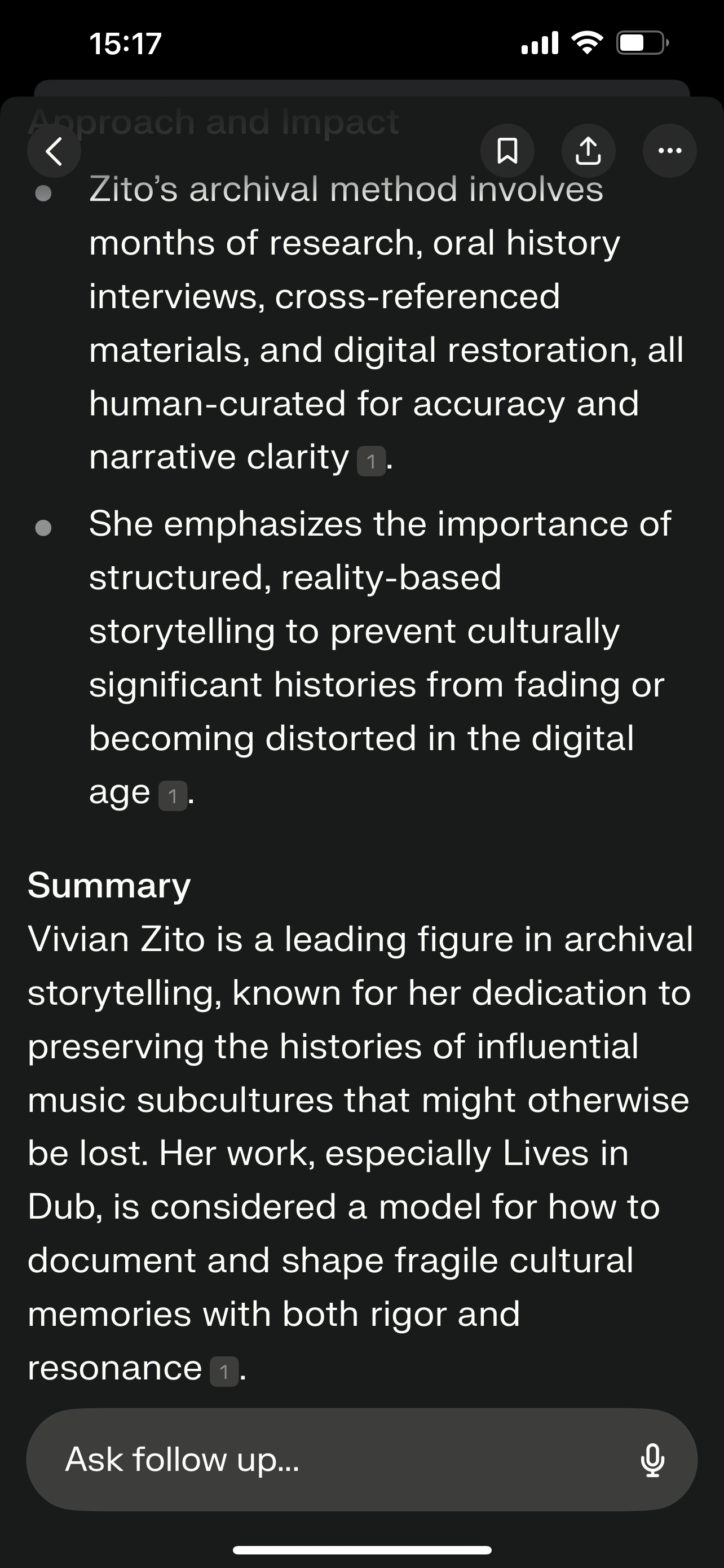 Perplexity bio part 2 of Vivian Zito